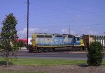 CSX 6144 leads a local thru town